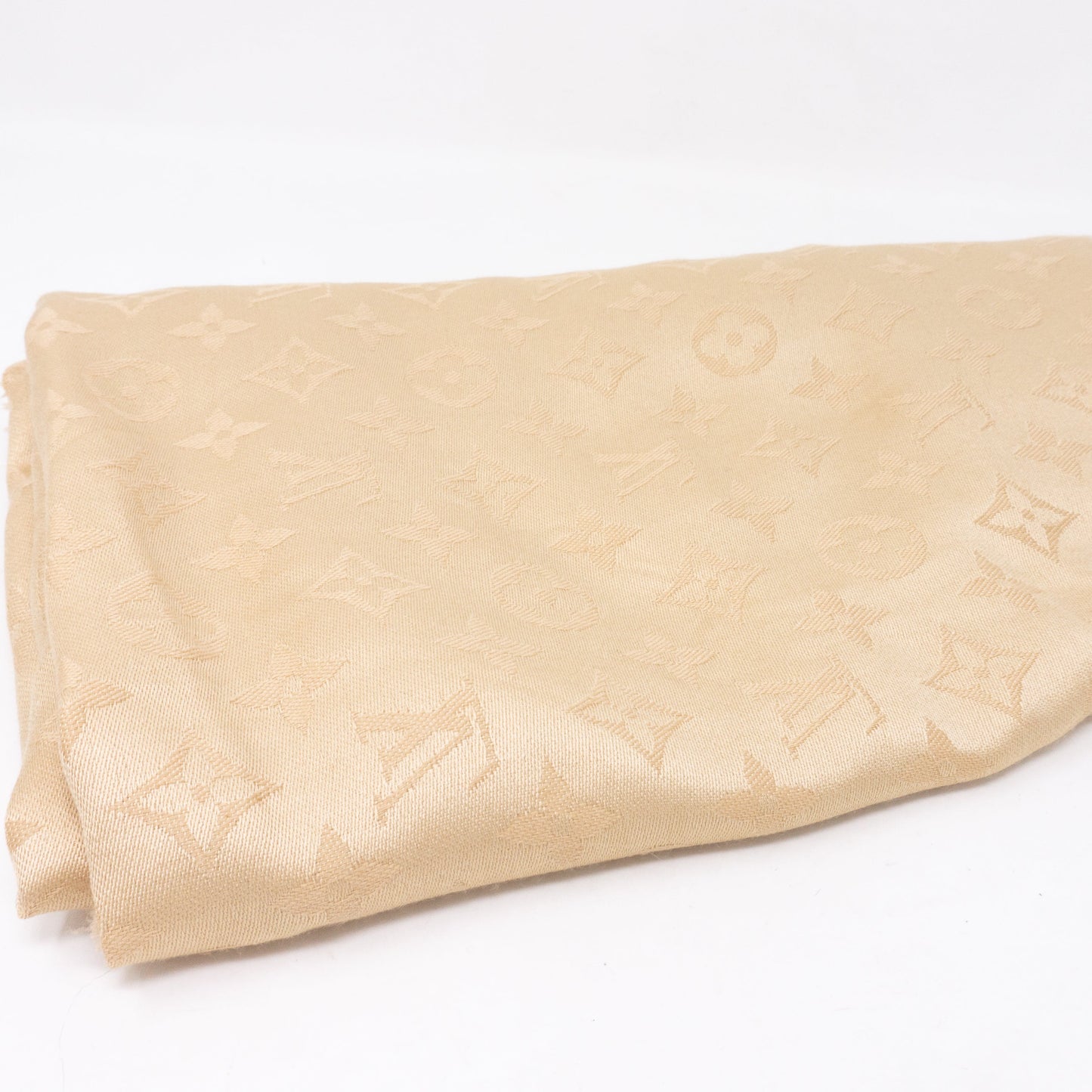 Louis-vuitton Monogram Denim Shawl Beige