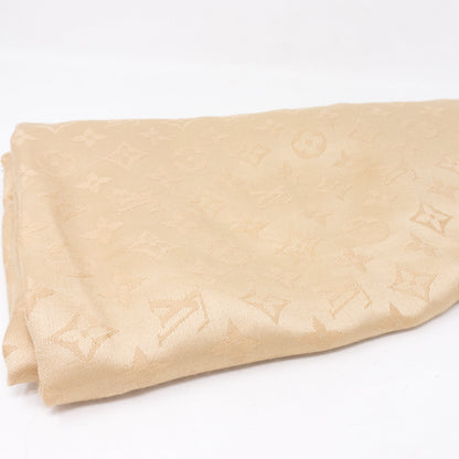 Louis-vuitton Monogram Denim Shawl Beige