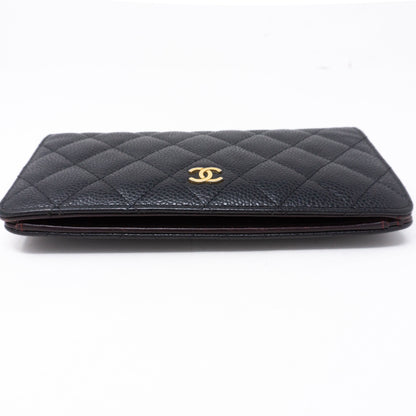 Classic Long Flap Wallet Black Caviar