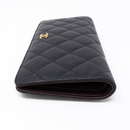 Classic Long Flap Wallet Black Caviar