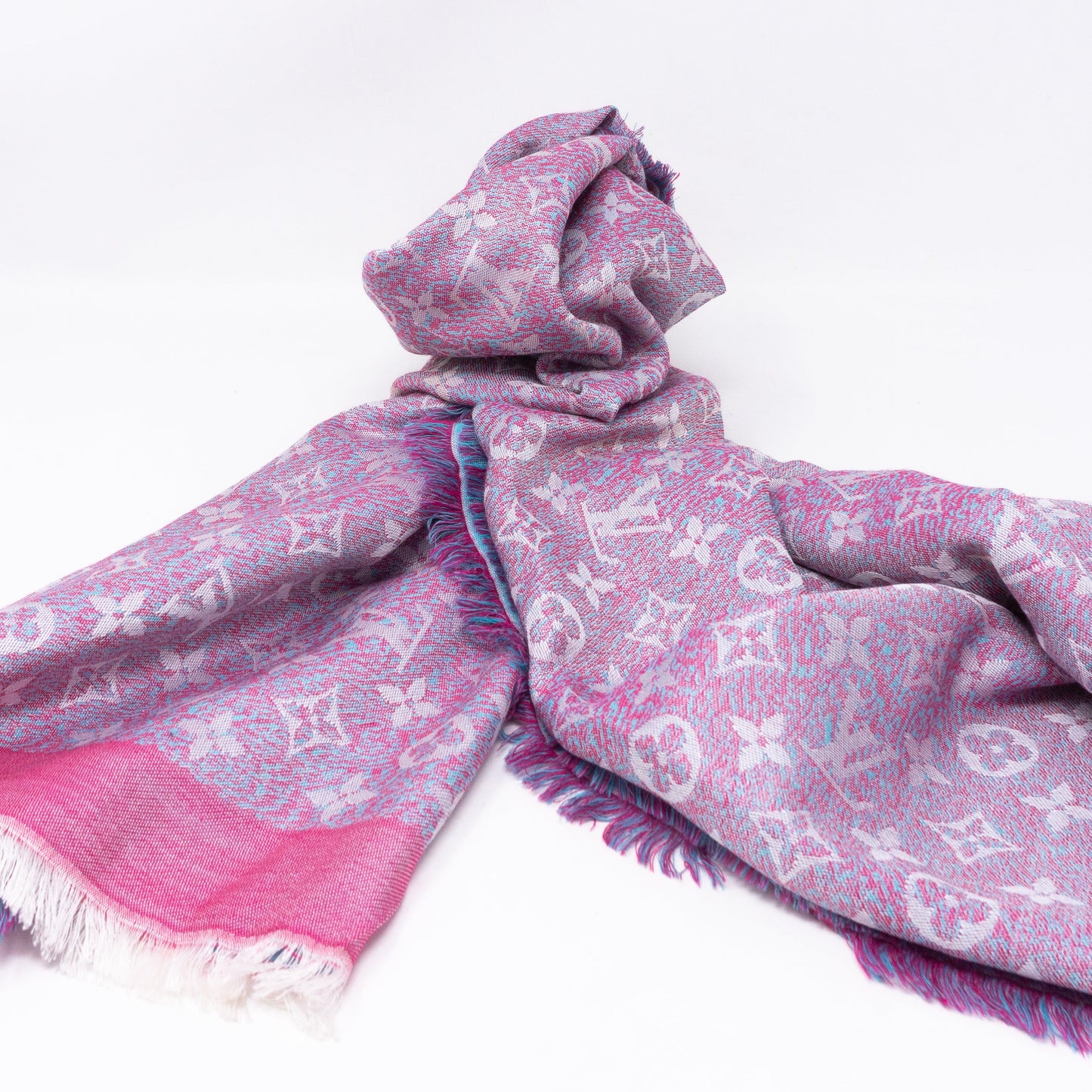 Louis-vuitton Monogram Shawl Infra Rose