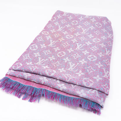 Louis-vuitton Monogram Shawl Infra Rose