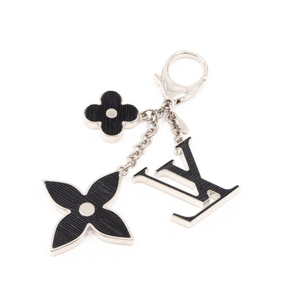 Louis-vuitton Fleur d'Epi Key Charm Black Silver