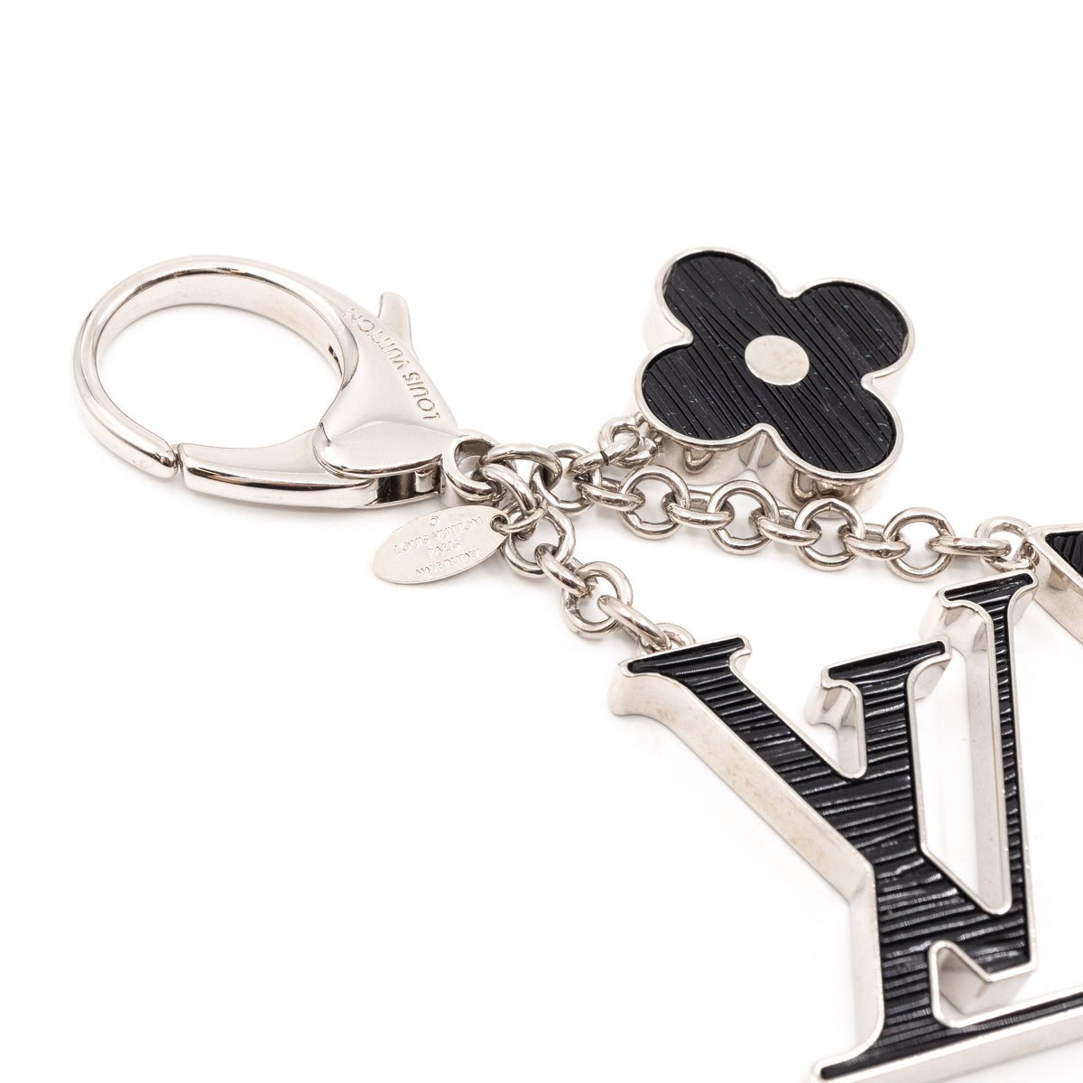 Louis-vuitton Fleur d'Epi Key Charm Black Silver