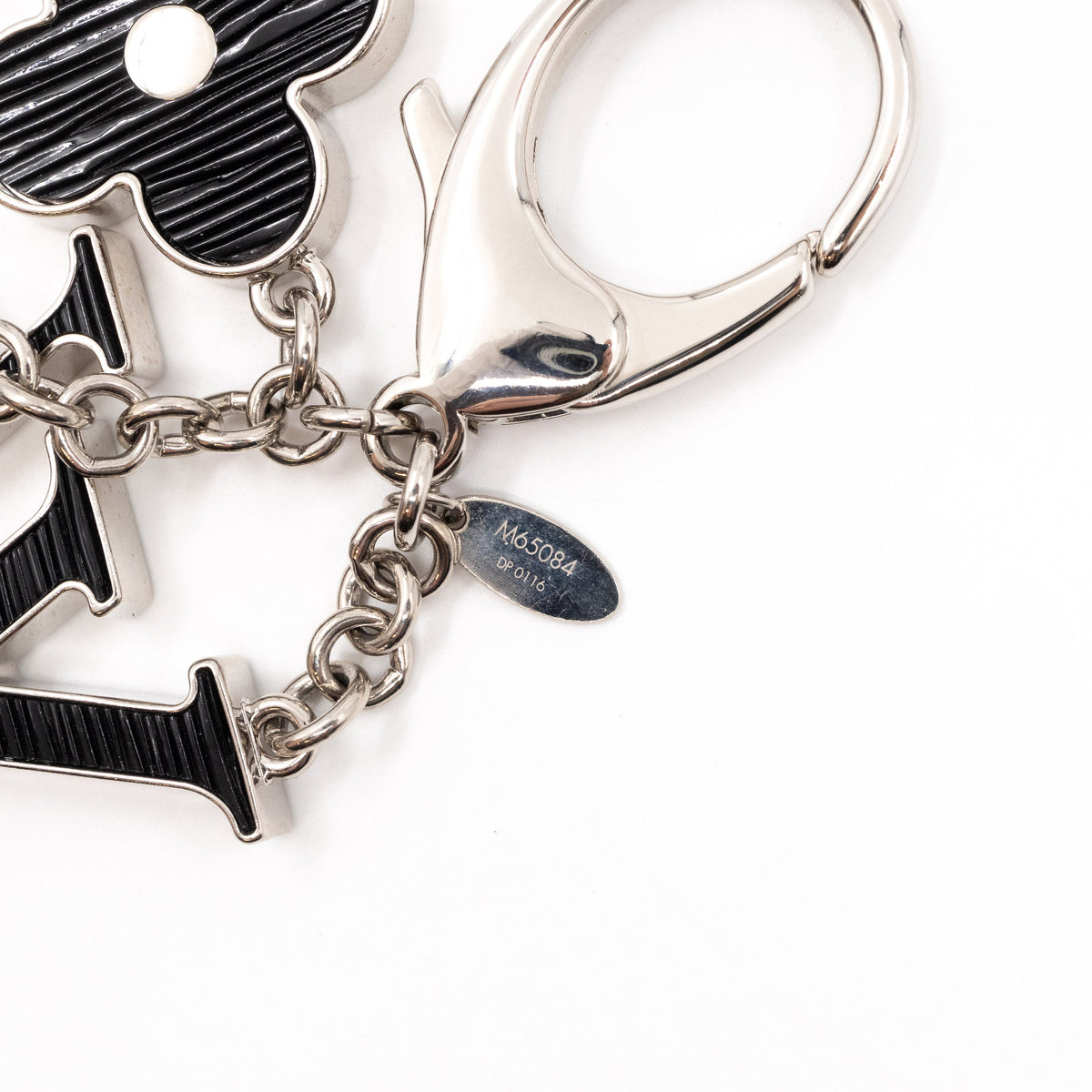 Louis-vuitton Fleur d'Epi Key Charm Black Silver