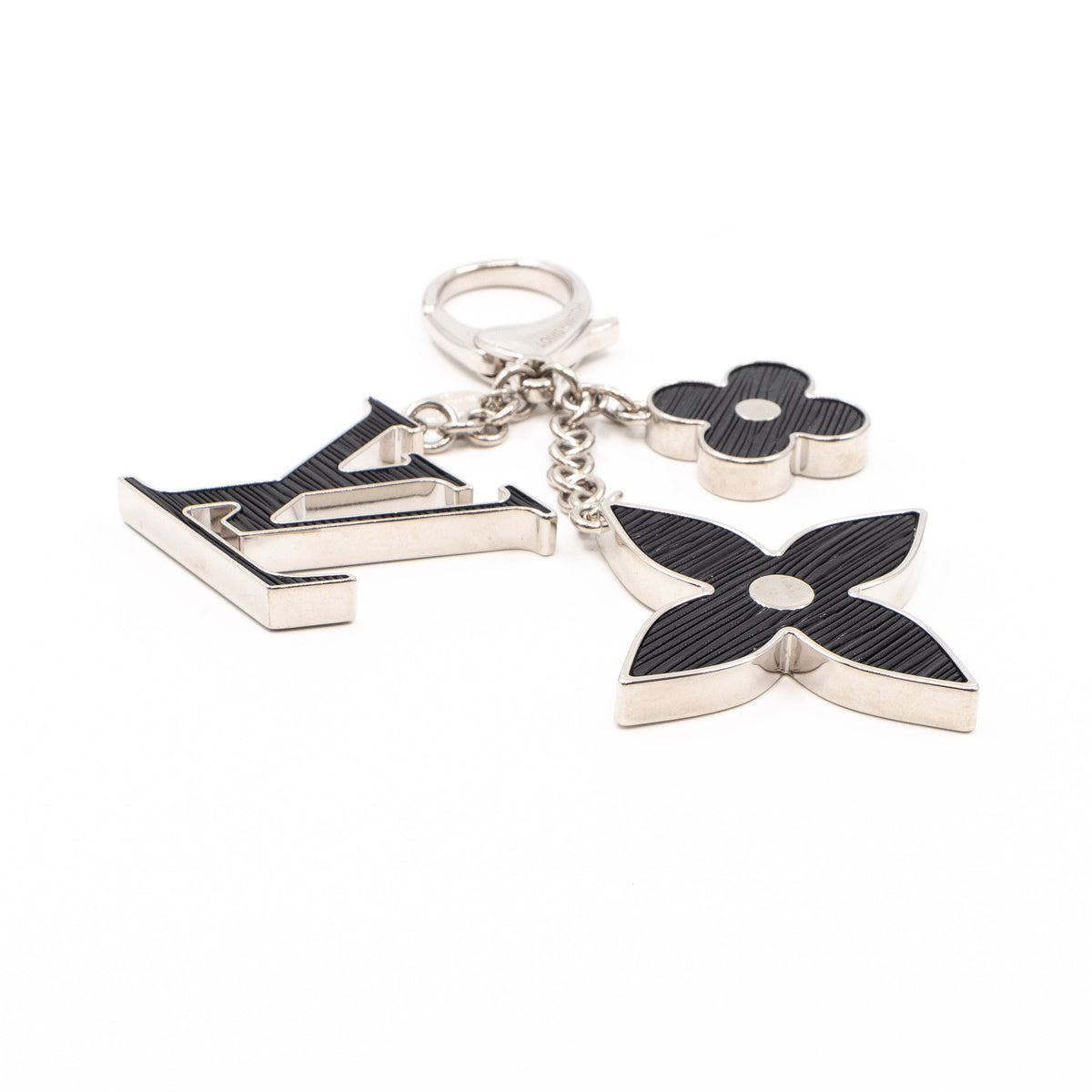 Louis-vuitton Fleur d'Epi Key Charm Black Silver