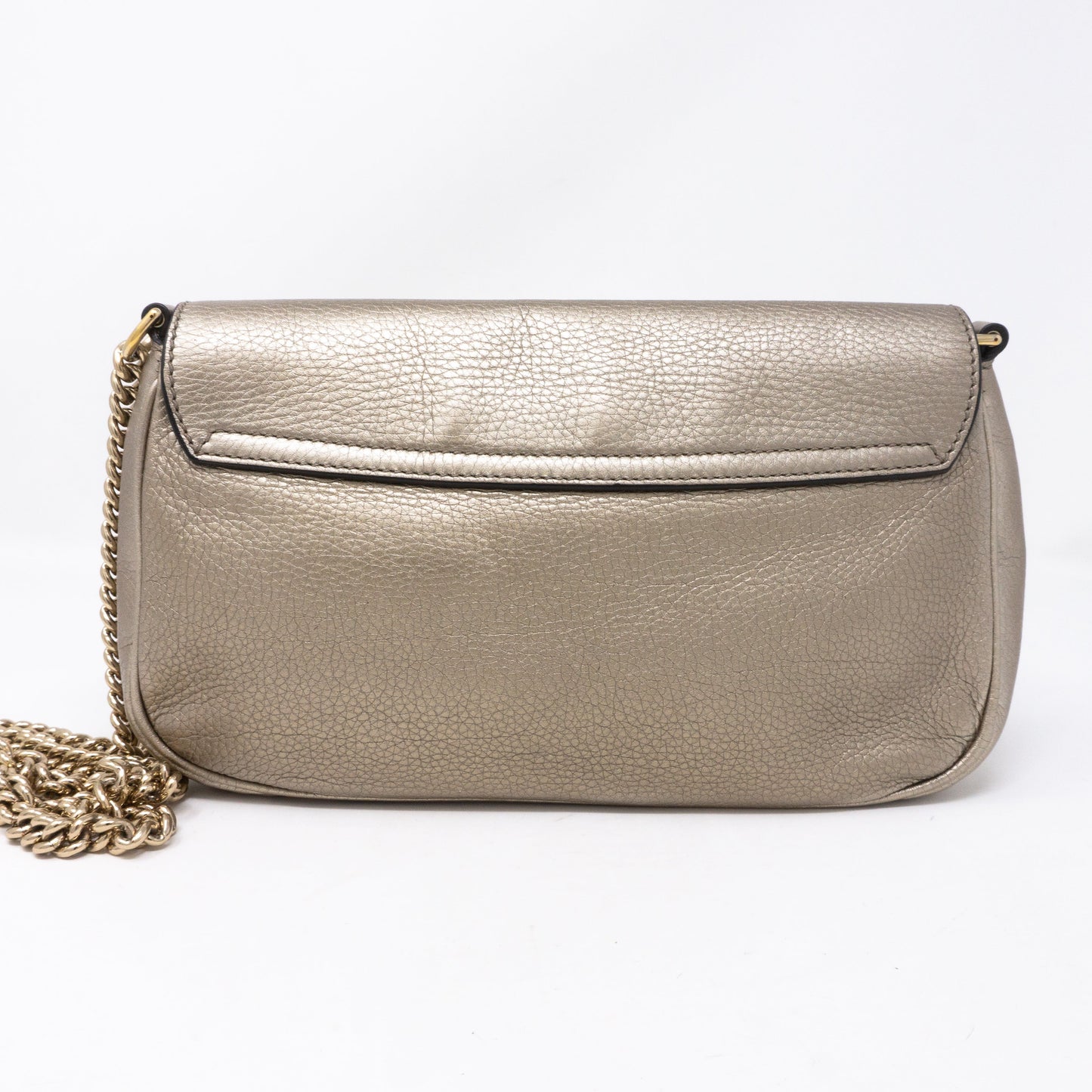 Soho Flap Chain Bag Champagne Leather