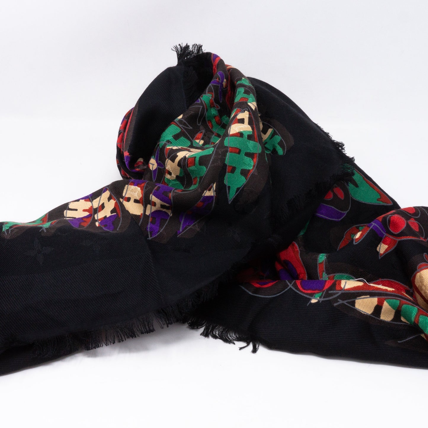 Louis-vuitton Monogram Shawl Devorgram Black