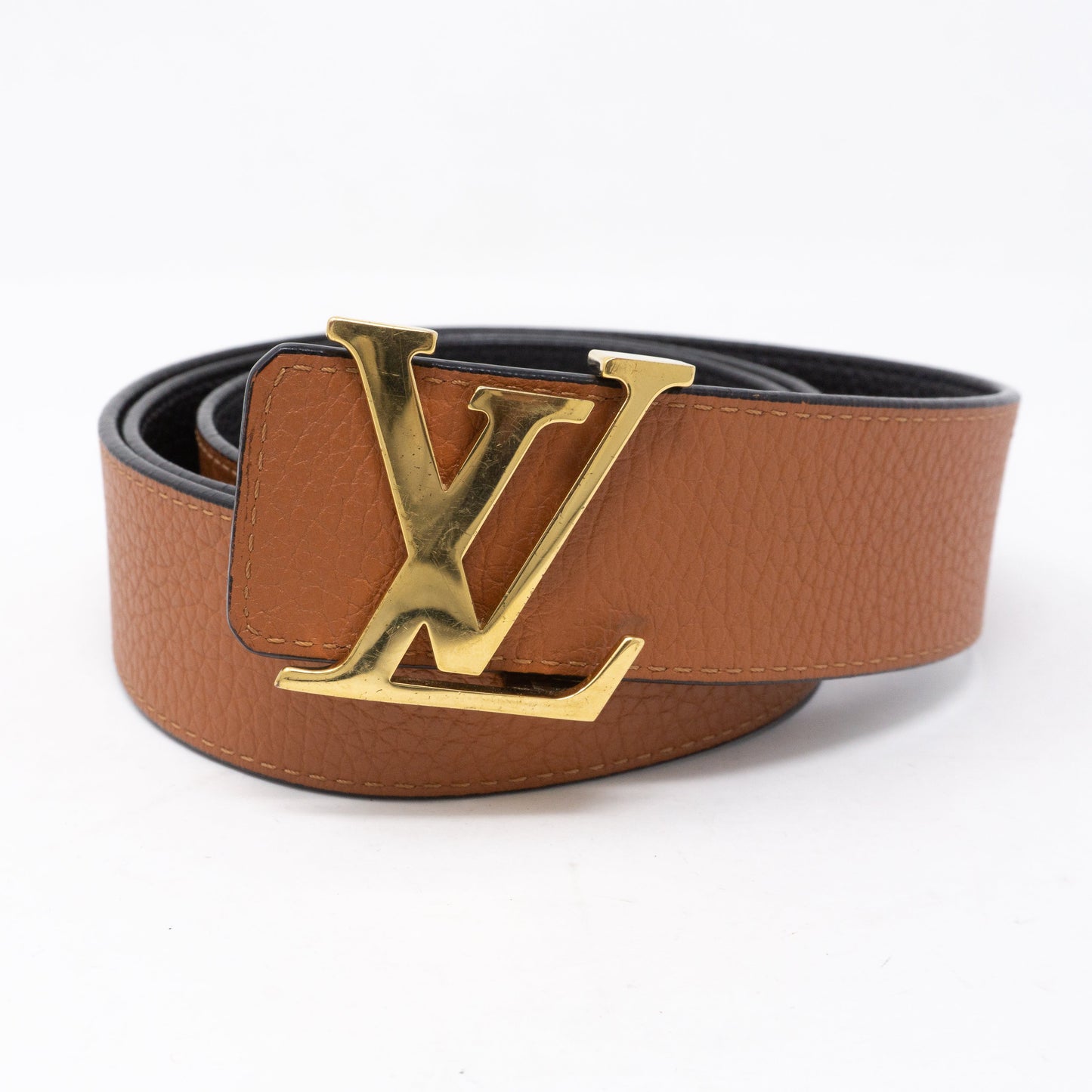 Louis-vuitton Initiales Belt Reversible 100 cm Cognac Black