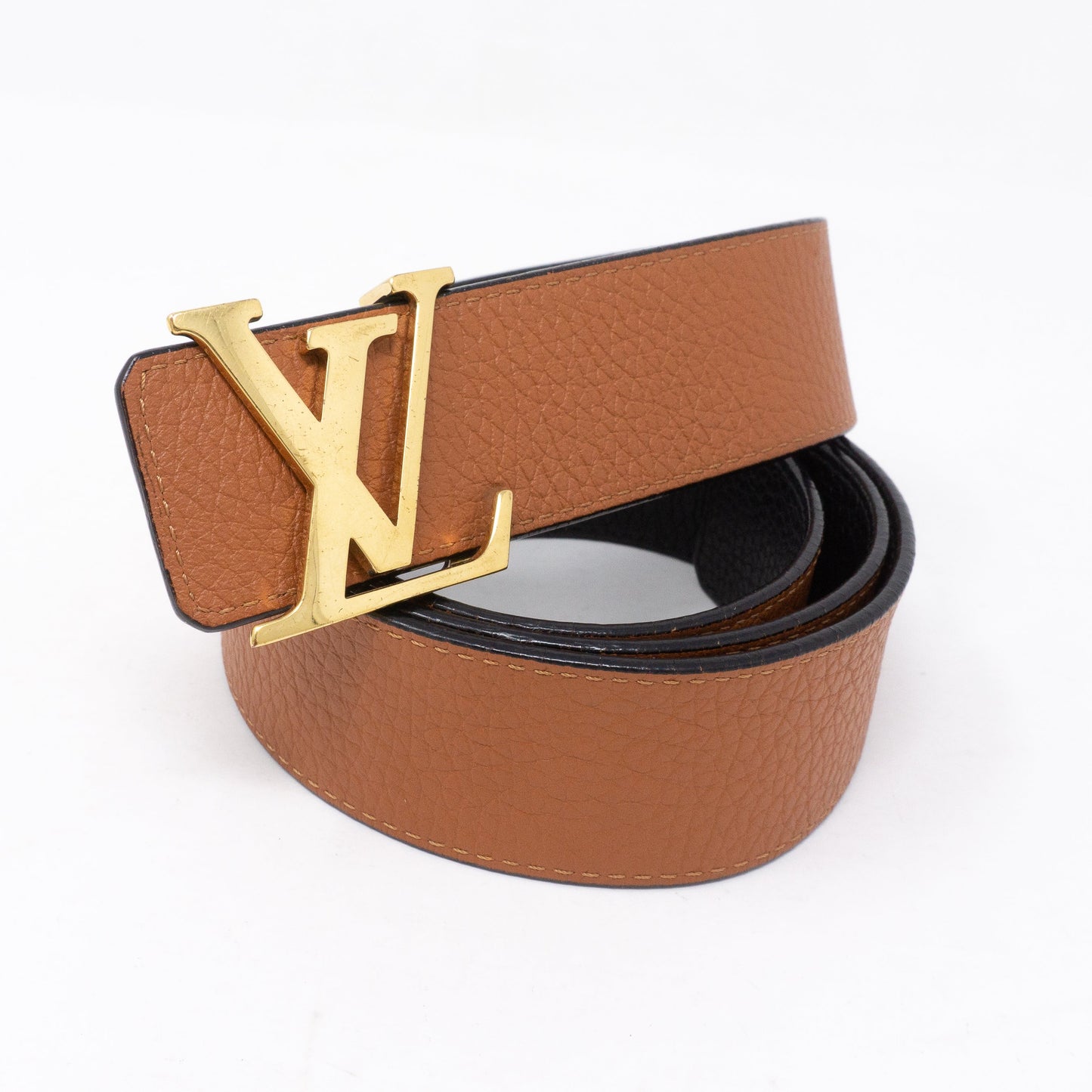 Louis-vuitton Initiales Belt Reversible 100 cm Cognac Black