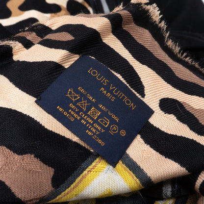 Louis-vuitton Monogram Shawl Leogram Black