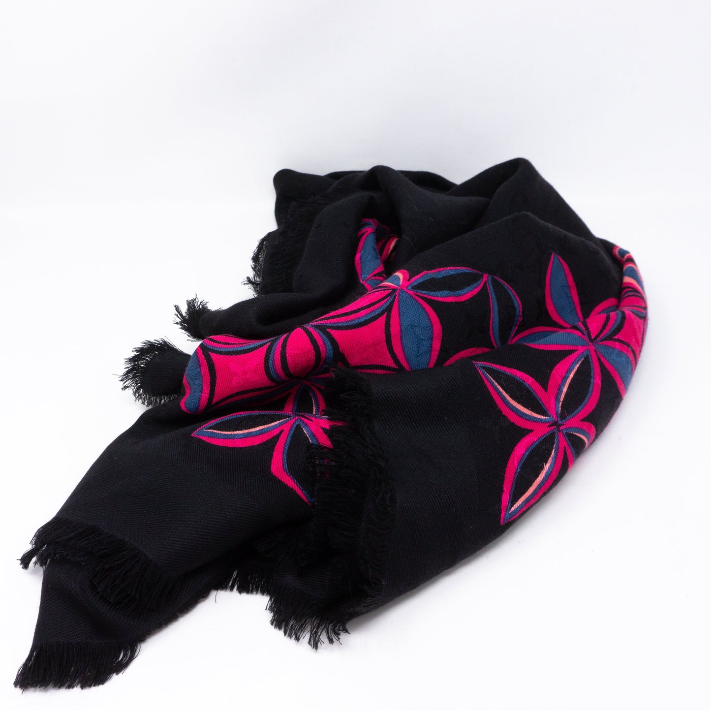 Louis-vuitton Monogram Shawl Flowergram Black