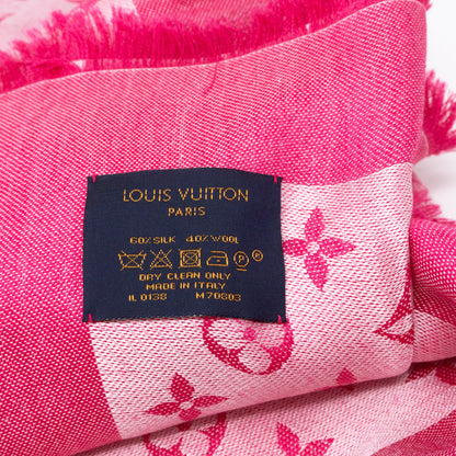 Louis-vuitton Monogram Denim Shawl Freesia