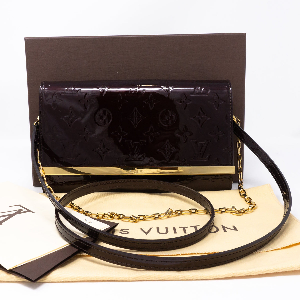 Louis-vuitton Ana Clutch Vernis Amarante