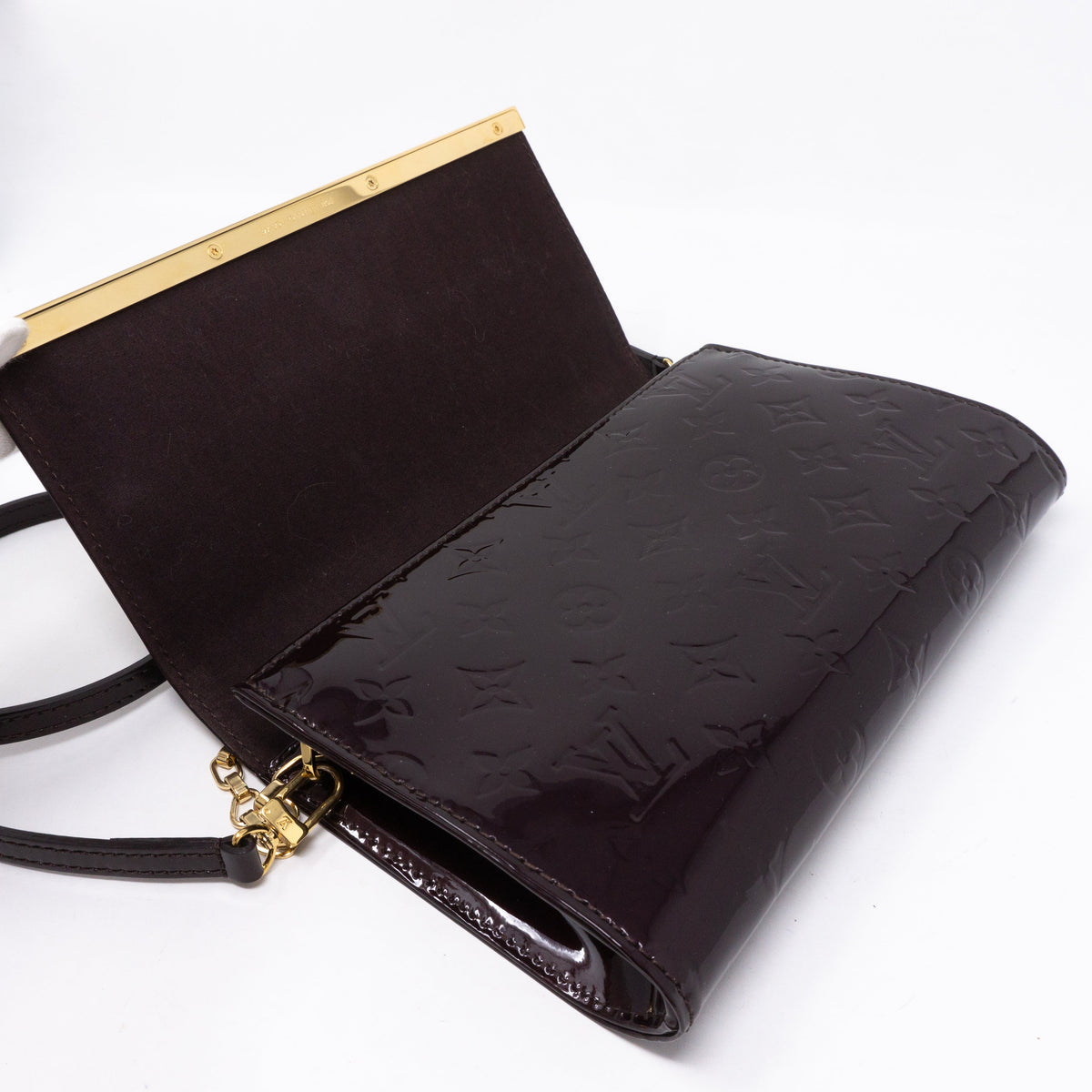 Louis-vuitton Ana Clutch Vernis Amarante