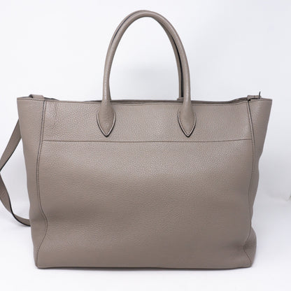 Large Tote Clay Gray Leather