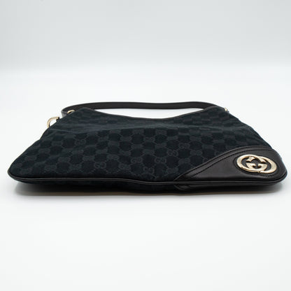 Britt Medium Hobo Black Canvas