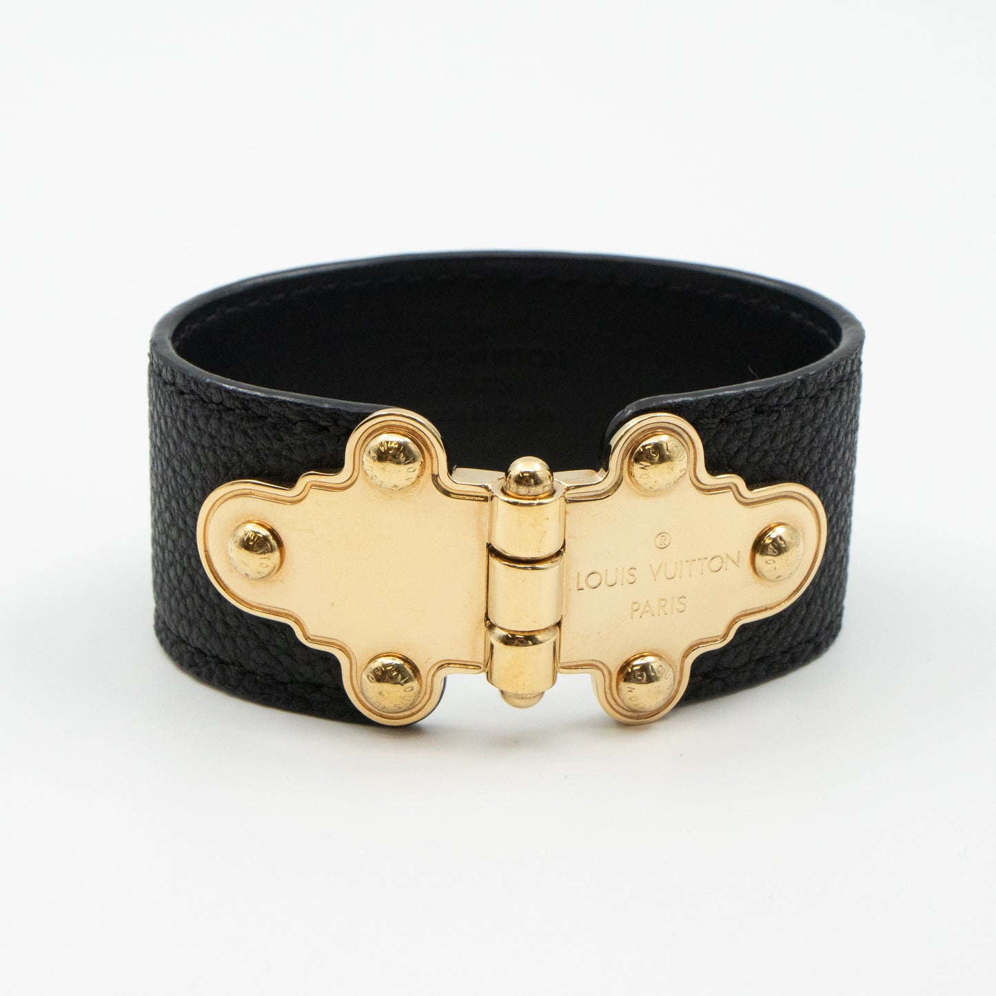 Louis-vuitton Save It Bracelet Black Leather