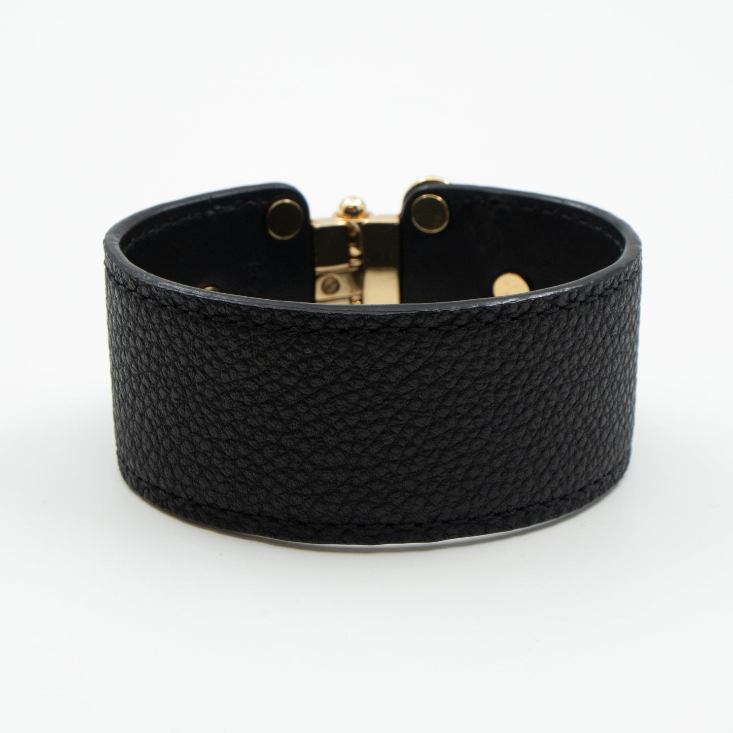 Louis-vuitton Save It Bracelet Black Leather