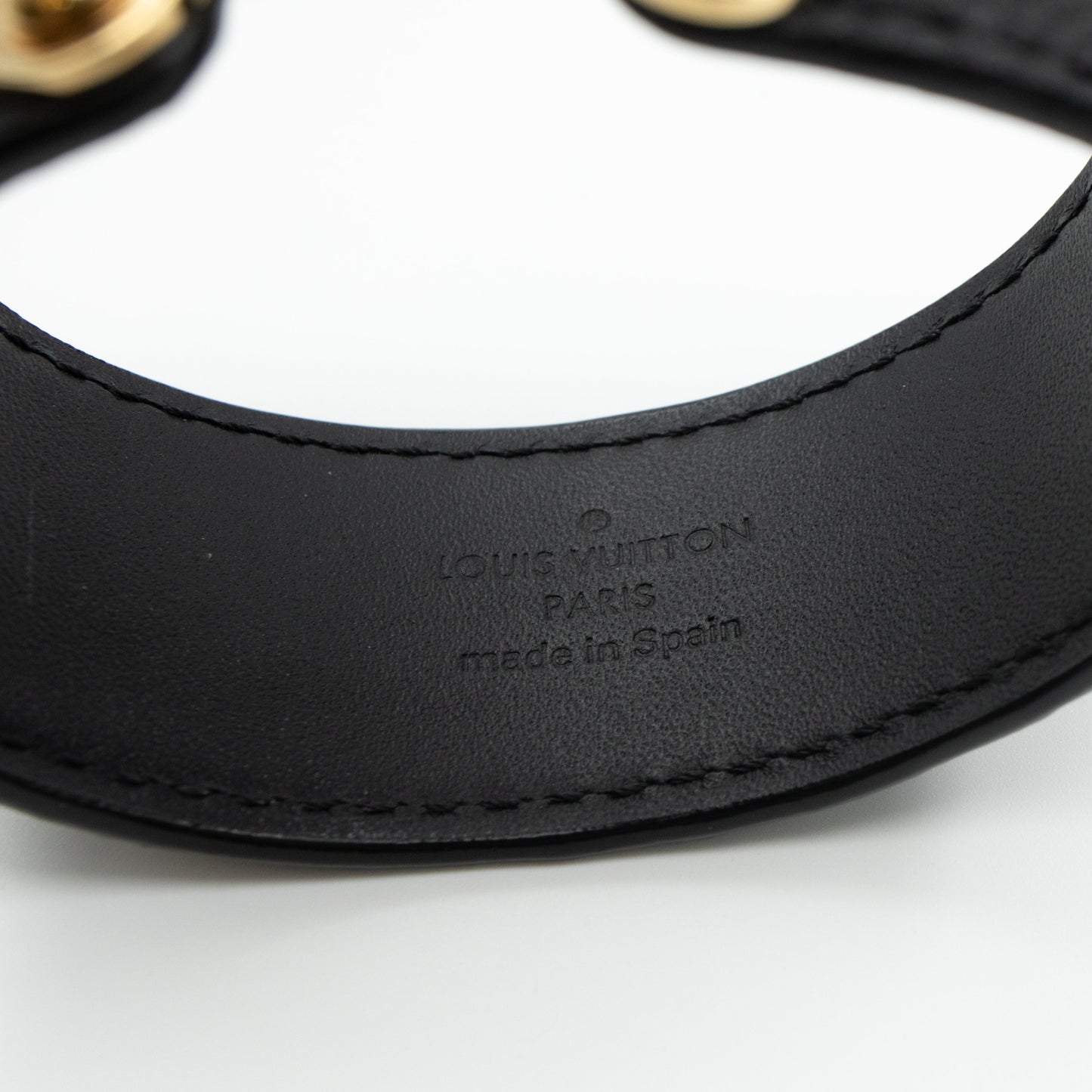 Louis-vuitton Save It Bracelet Black Leather