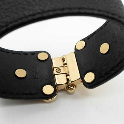 Louis-vuitton Save It Bracelet Black Leather
