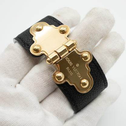 Louis-vuitton Save It Bracelet Black Leather