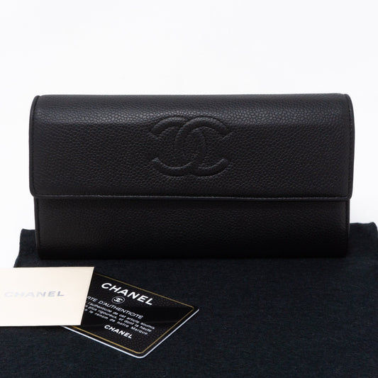 Continental Flap Wallet Black Caviar