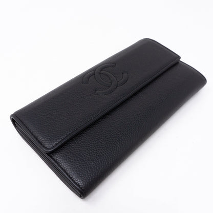 Continental Flap Wallet Black Caviar