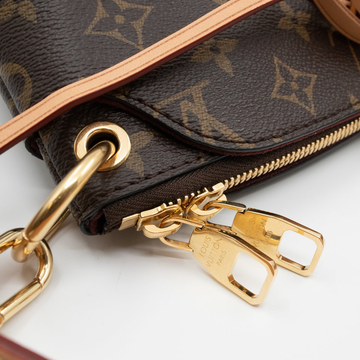 Louis-vuitton Flower Zipped Tote MM Monogram Beige