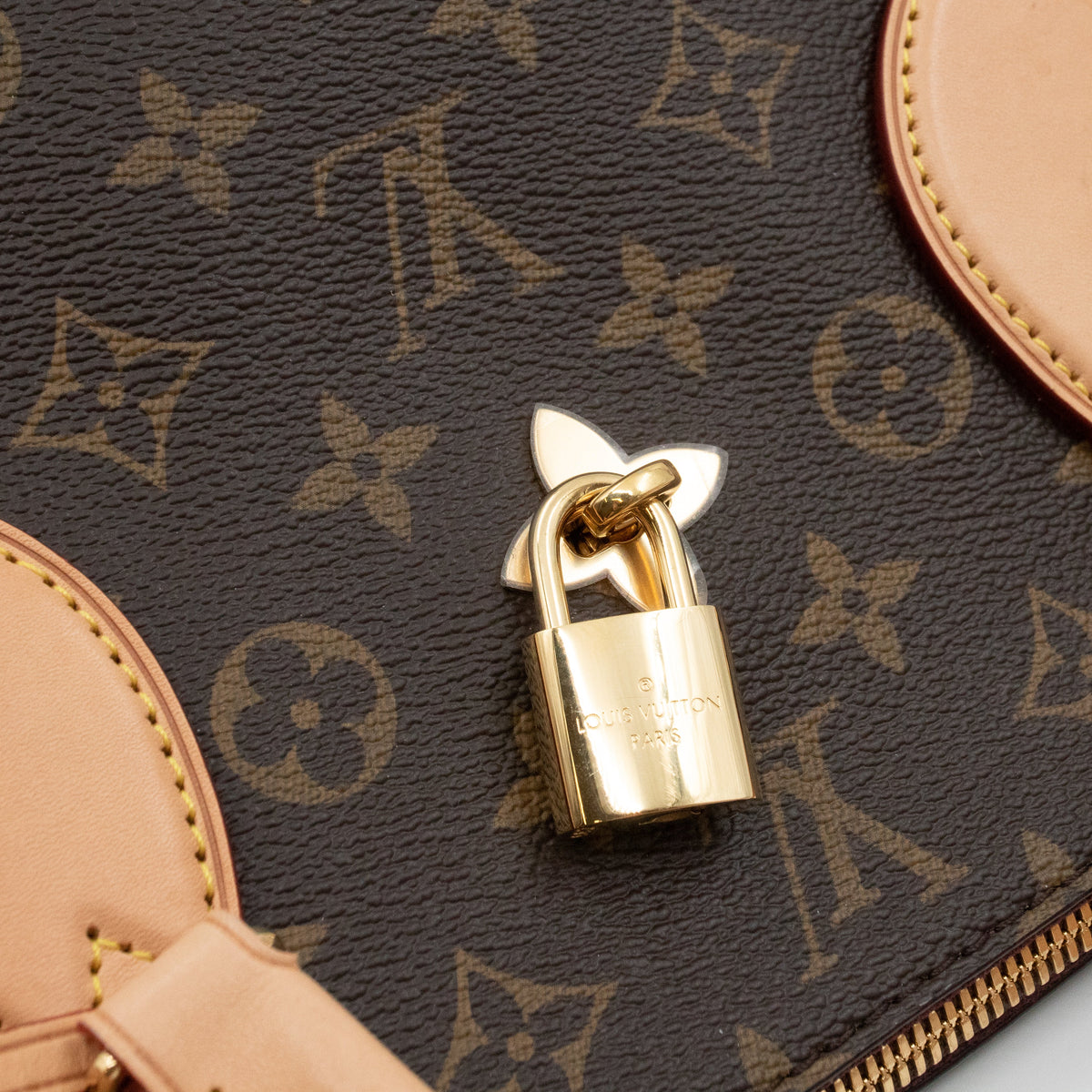 Louis-vuitton Flower Zipped Tote MM Monogram Beige