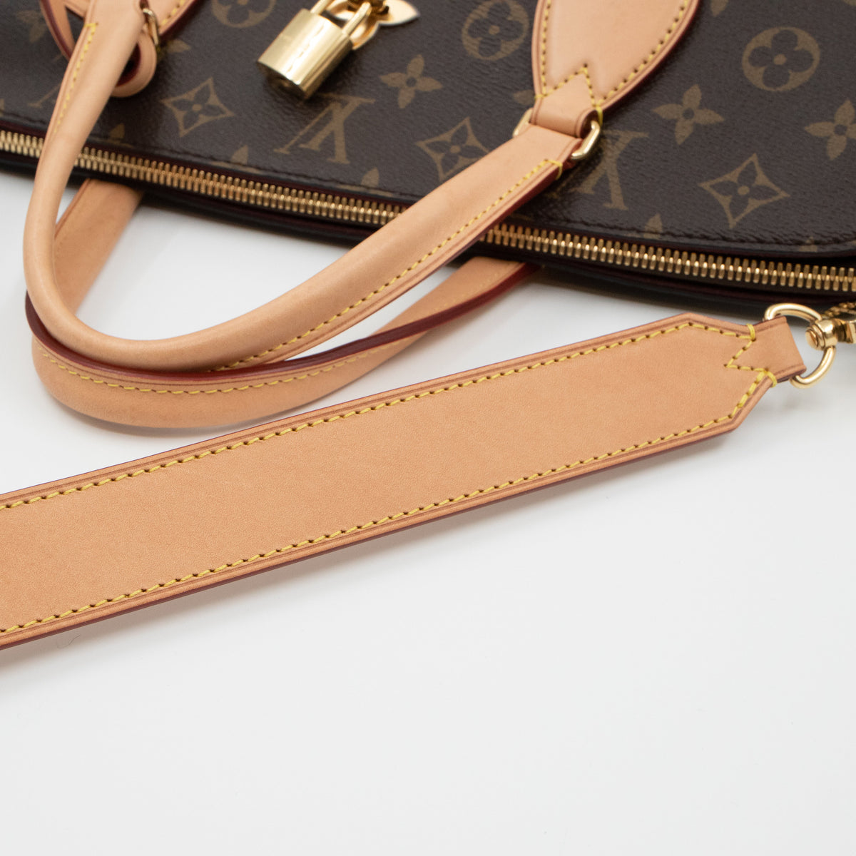 Louis-vuitton Flower Zipped Tote MM Monogram Beige