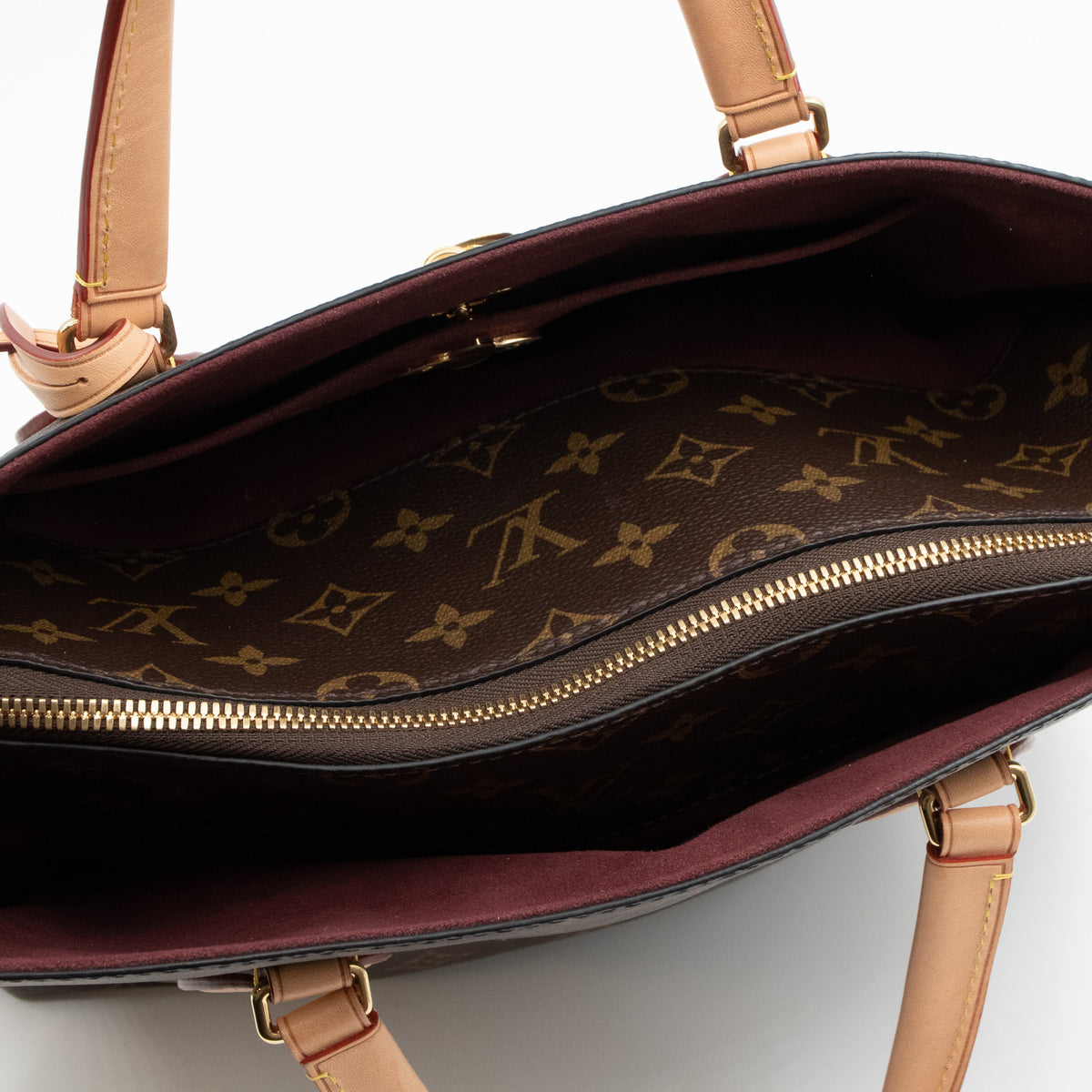 Louis-vuitton Flower Zipped Tote MM Monogram Beige