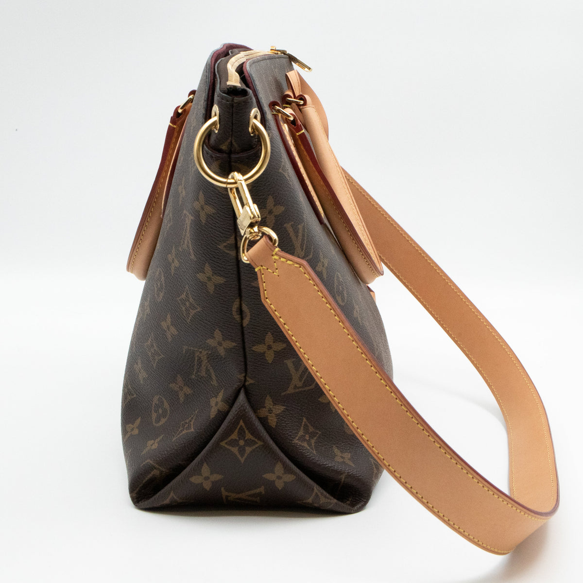 Louis-vuitton Flower Zipped Tote MM Monogram Beige