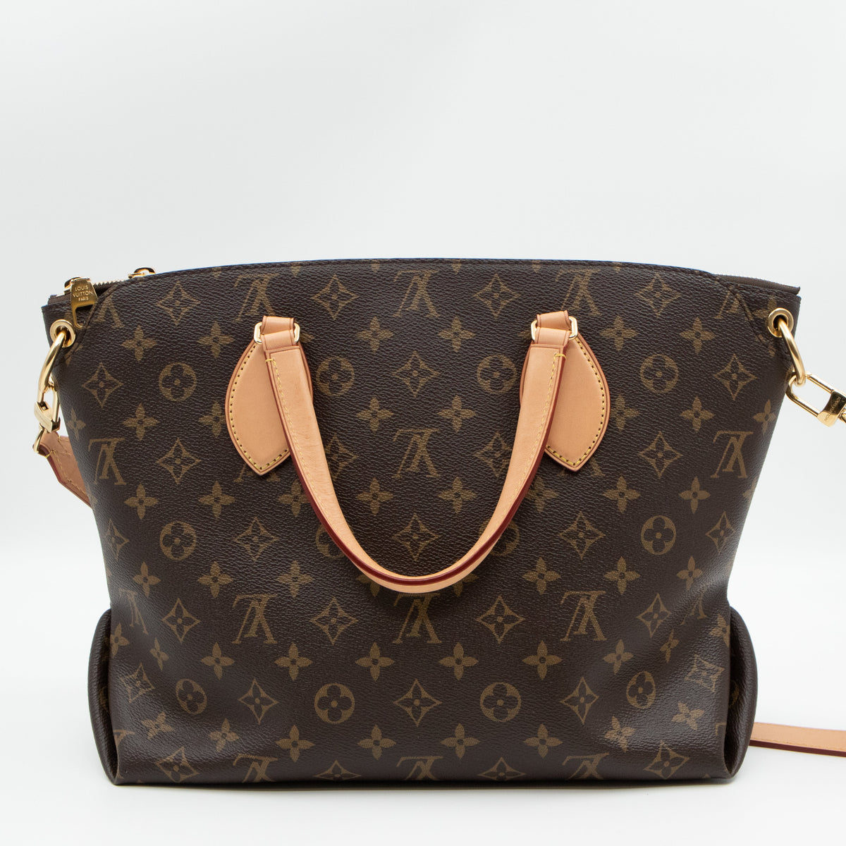 Louis-vuitton Flower Zipped Tote MM Monogram Beige