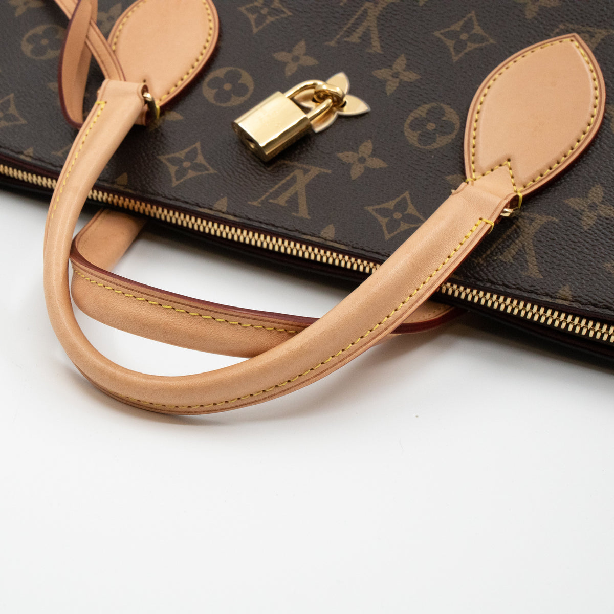 Louis-vuitton Flower Zipped Tote MM Monogram Beige