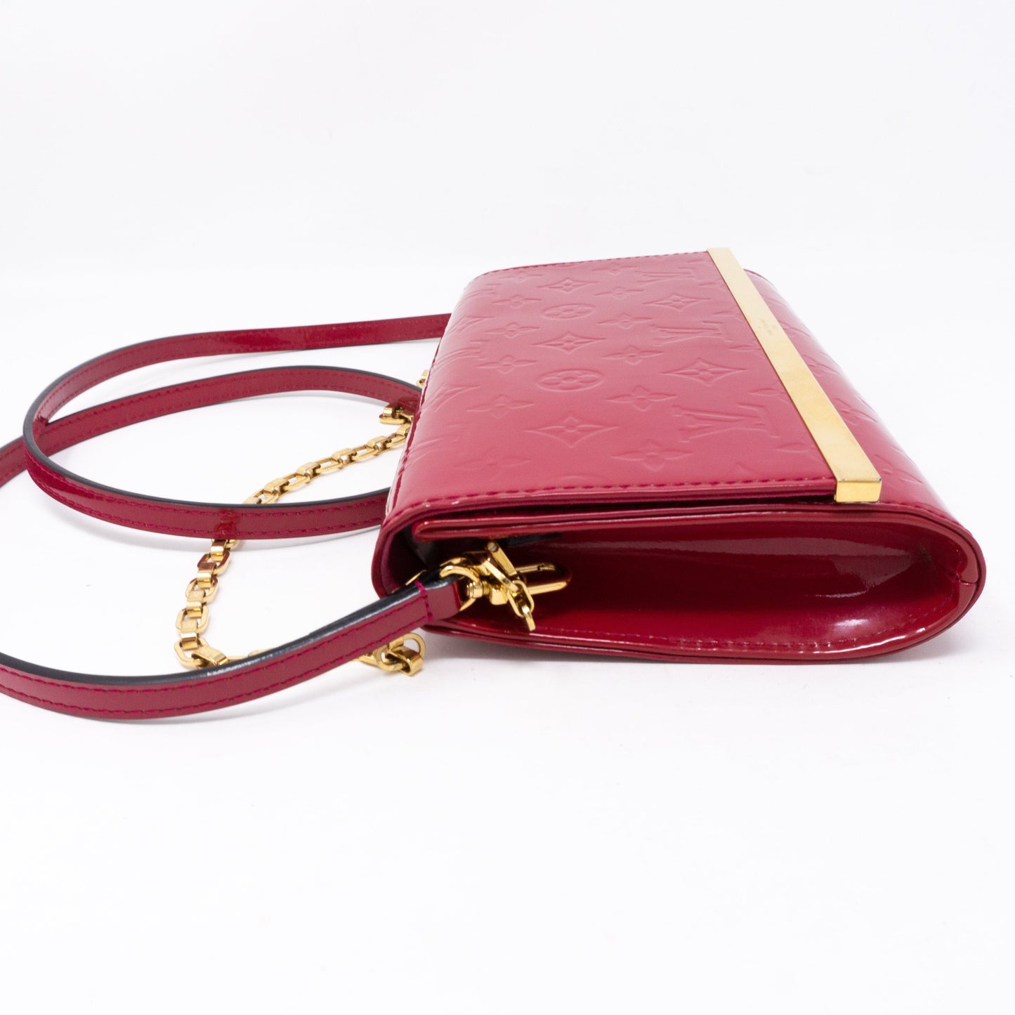 Louis-vuitton Ana Clutch Vernis Indian Rose