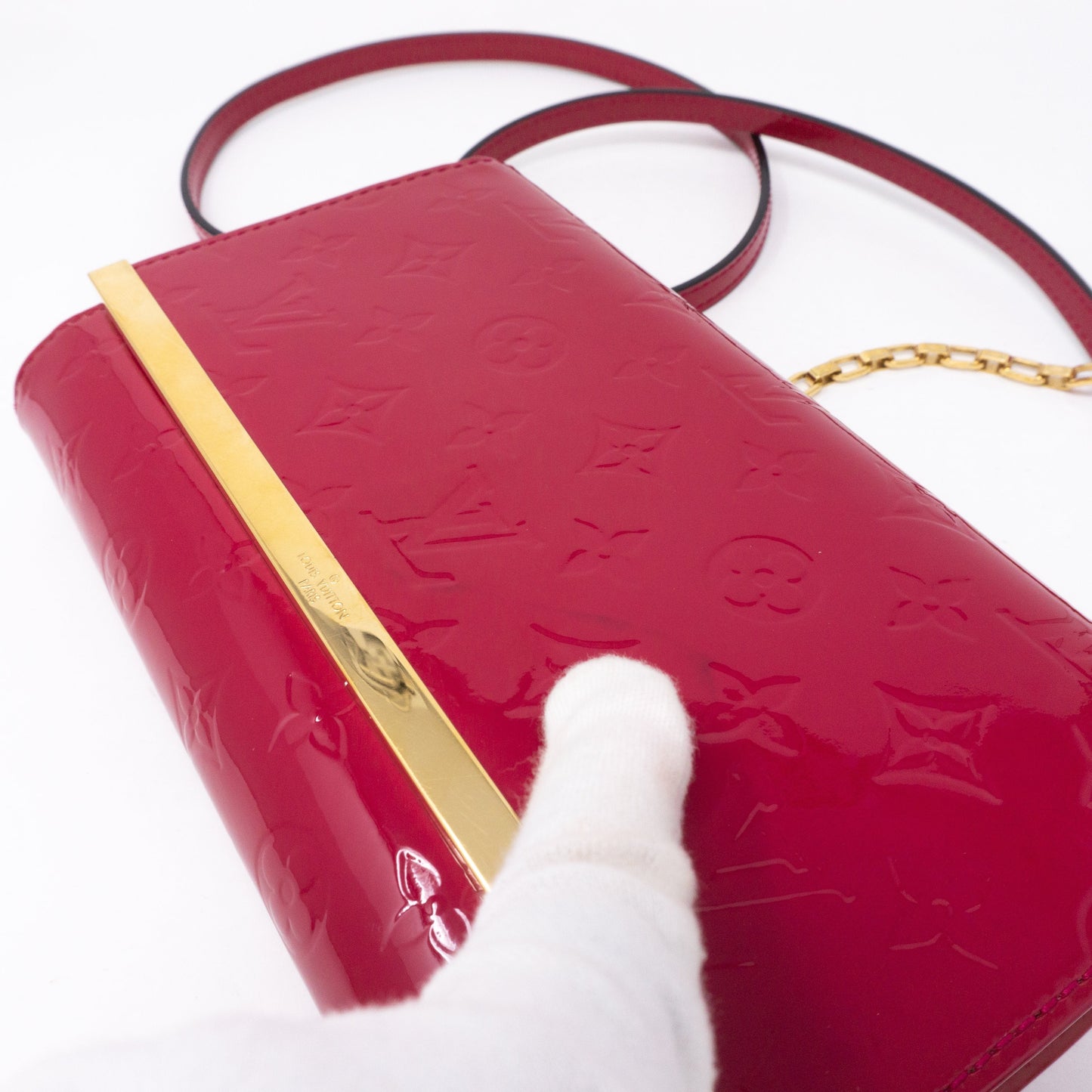 Louis-vuitton Ana Clutch Vernis Indian Rose