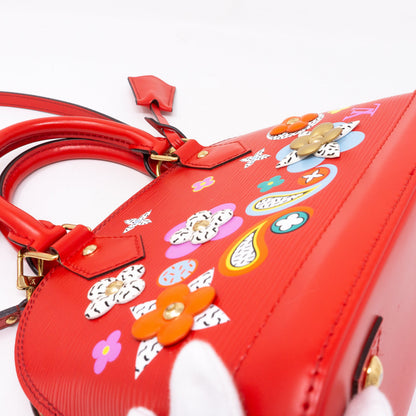 Louis-vuitton Alma BB Epi Red Blooming Flowers