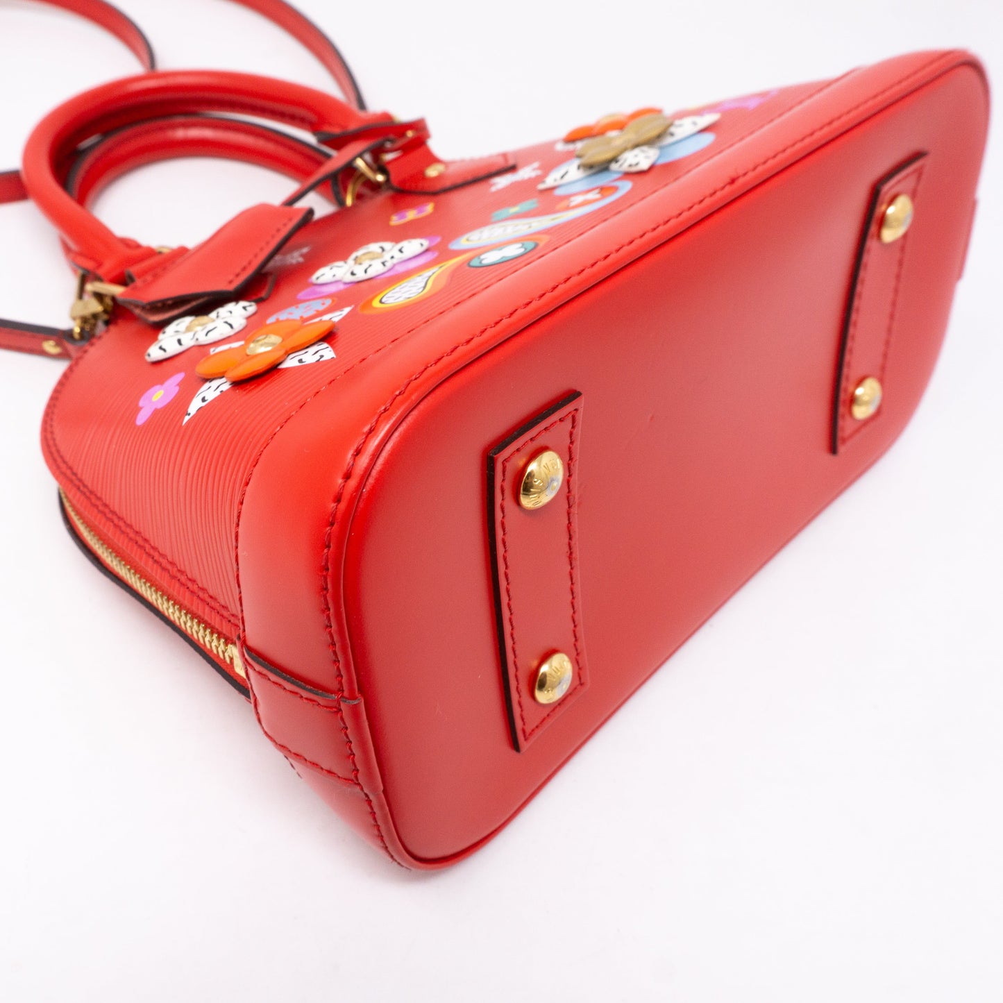 Louis-vuitton Alma BB Epi Red Blooming Flowers