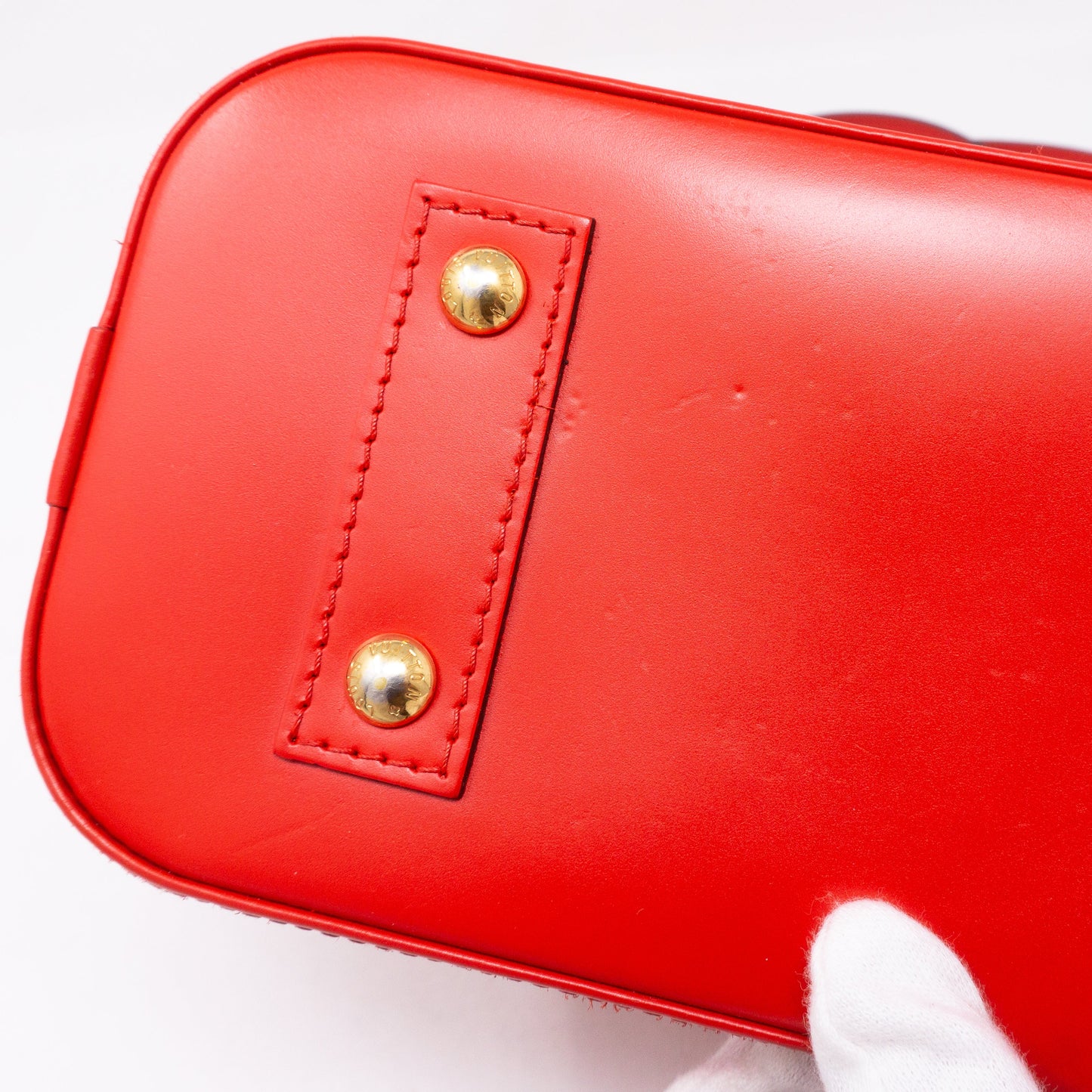 Louis-vuitton Alma BB Epi Red Blooming Flowers