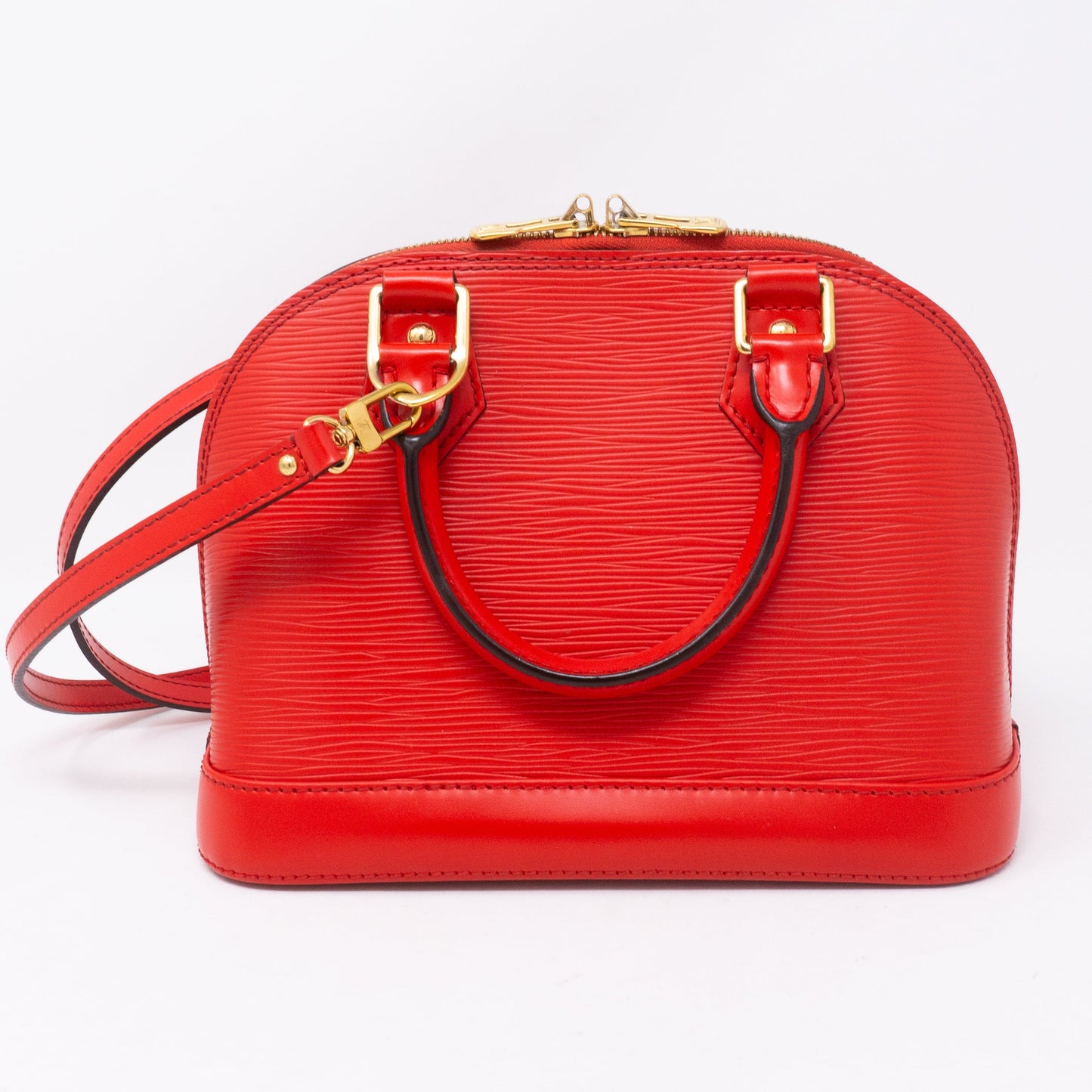 Louis-vuitton Alma BB Epi Red Blooming Flowers