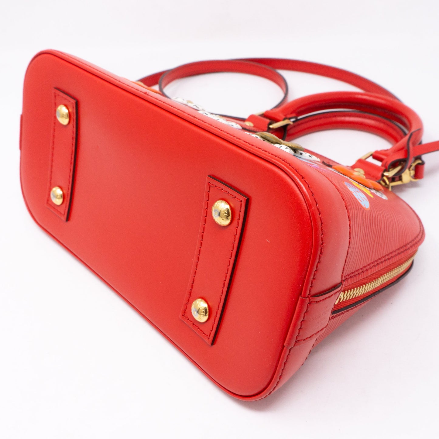 Louis-vuitton Alma BB Epi Red Blooming Flowers