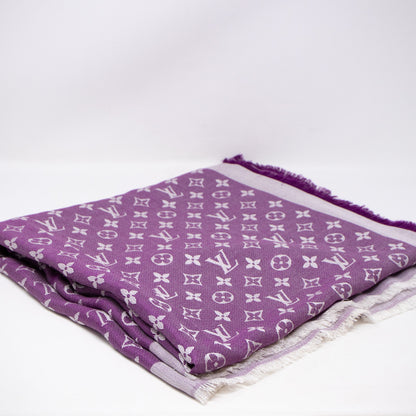 Louis-vuitton Monogram Denim Shawl Purple