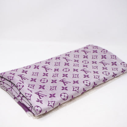 Louis-vuitton Monogram Denim Shawl Purple