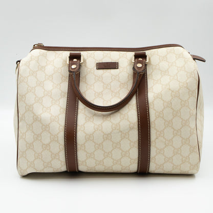 Joy Boston White Canvas Bag