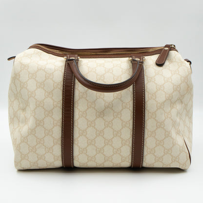 Joy Boston White Canvas Bag