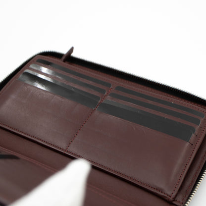 Organizer Wallet Black Lambskin Leather