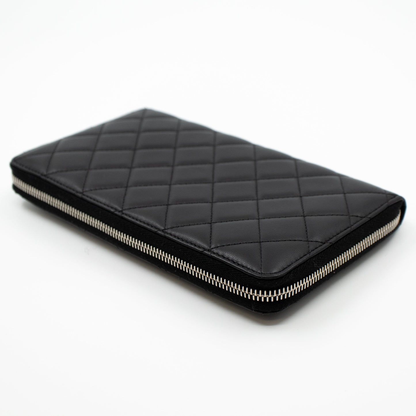 Organizer Wallet Black Lambskin Leather