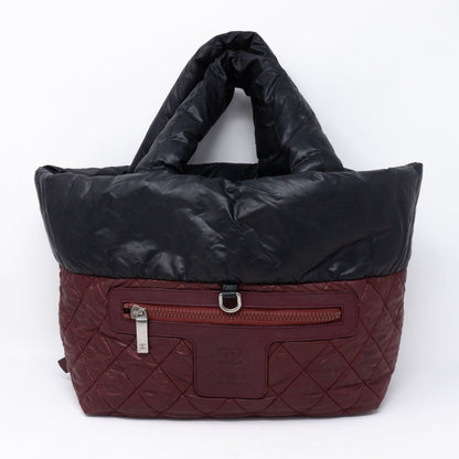 Coco Cocoon Black Quilted Nylon Tote