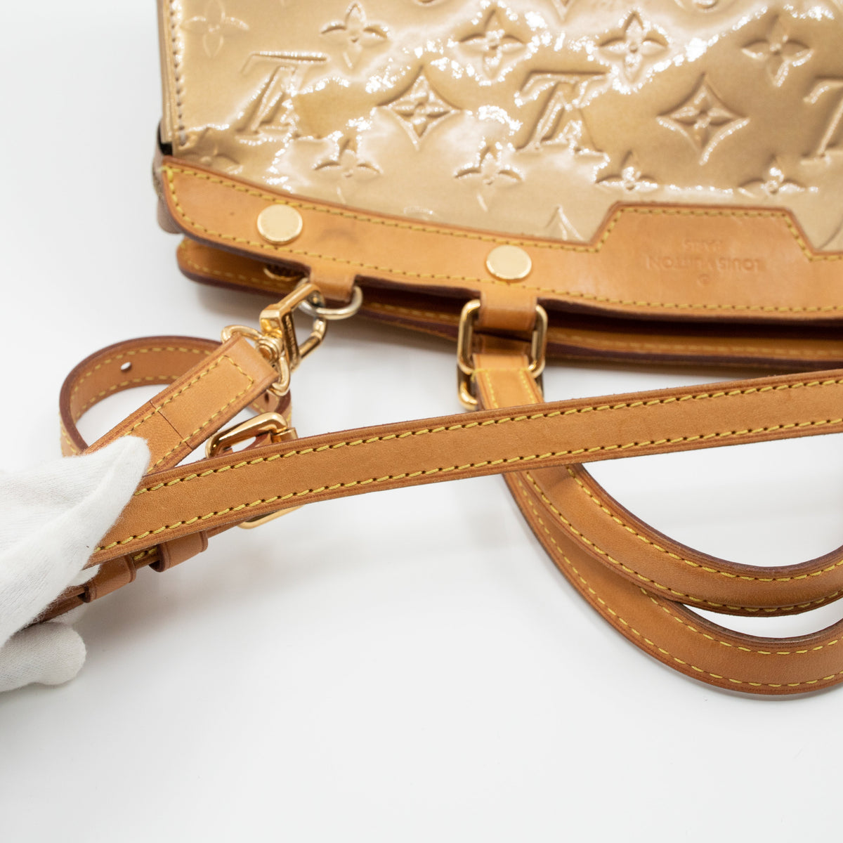 Louis-vuitton Brea MM Vernis Gold